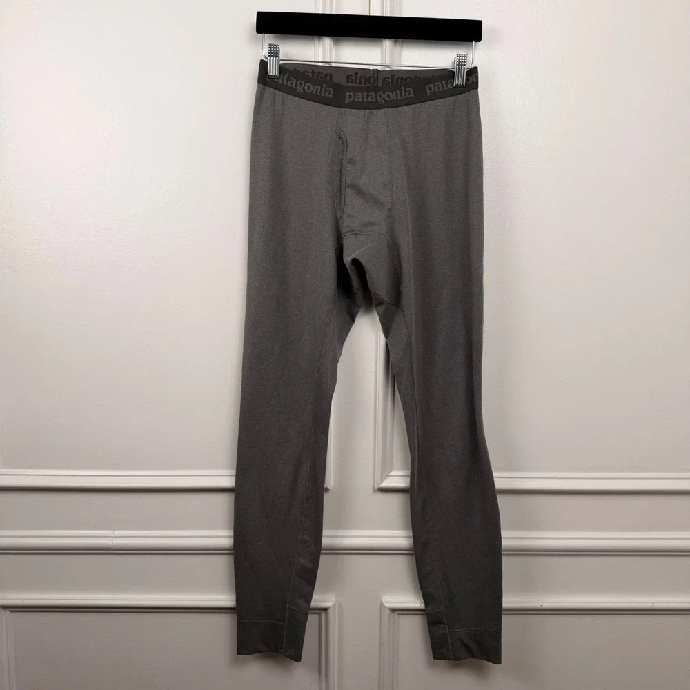 Patagonia Capilene Midweight Baselayer Mens Small Grey Polartec Leggings 44487